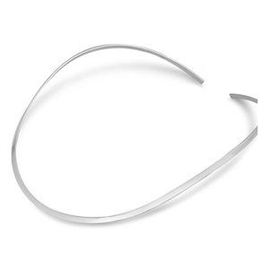 Silver Flat Choker Necklace